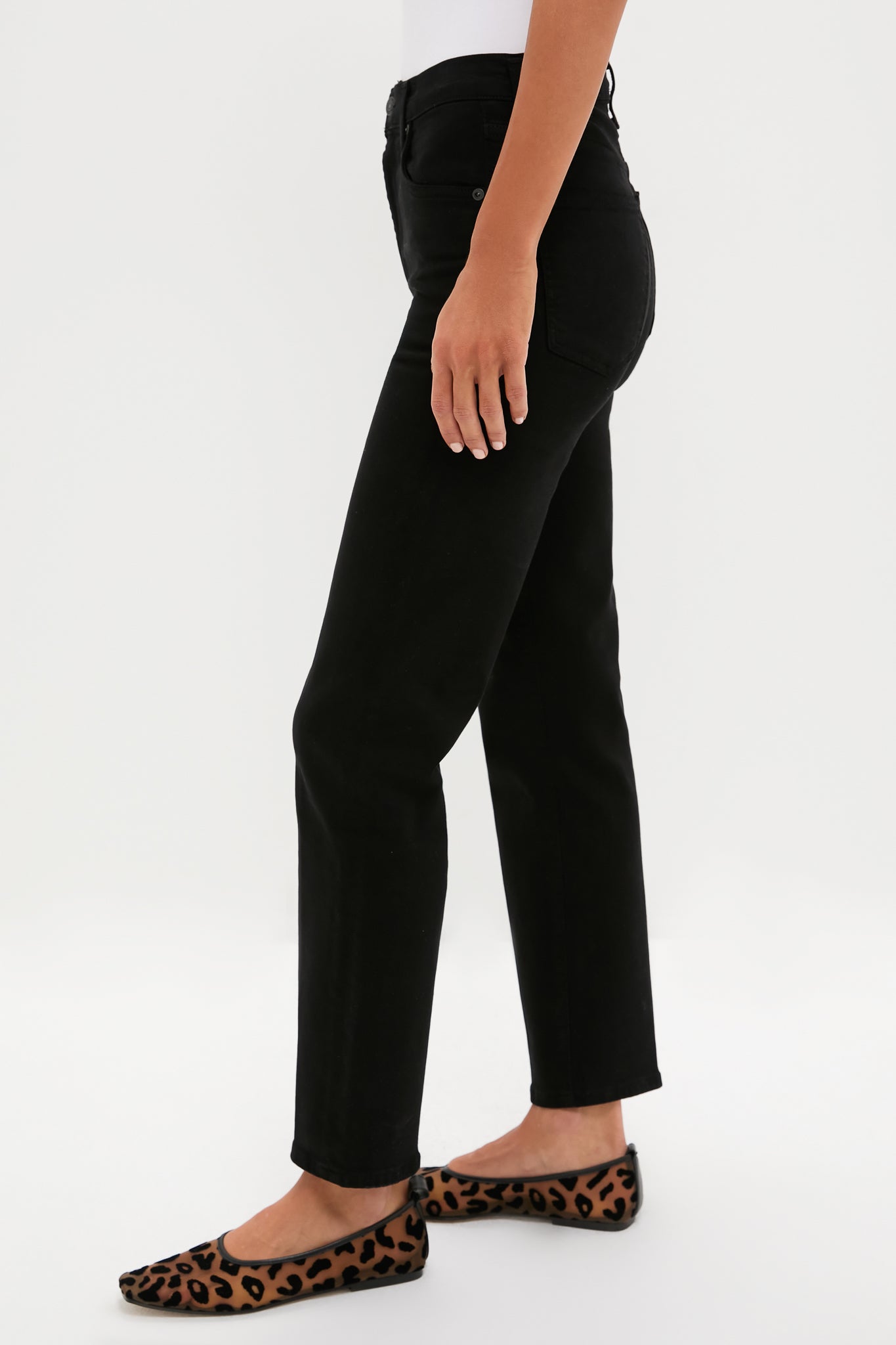Plush Black Caia High Rise Straight