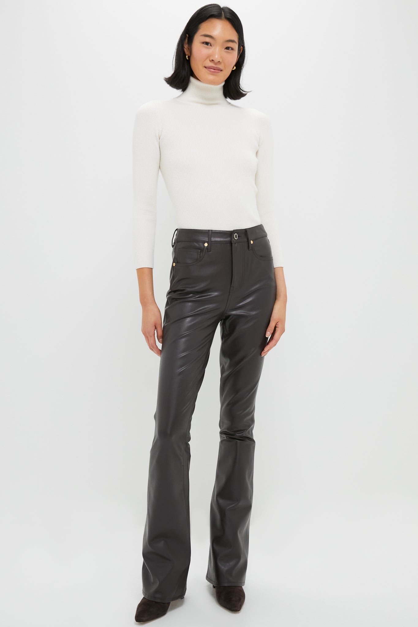 Winter White Arlo Ribbed Turtleneck