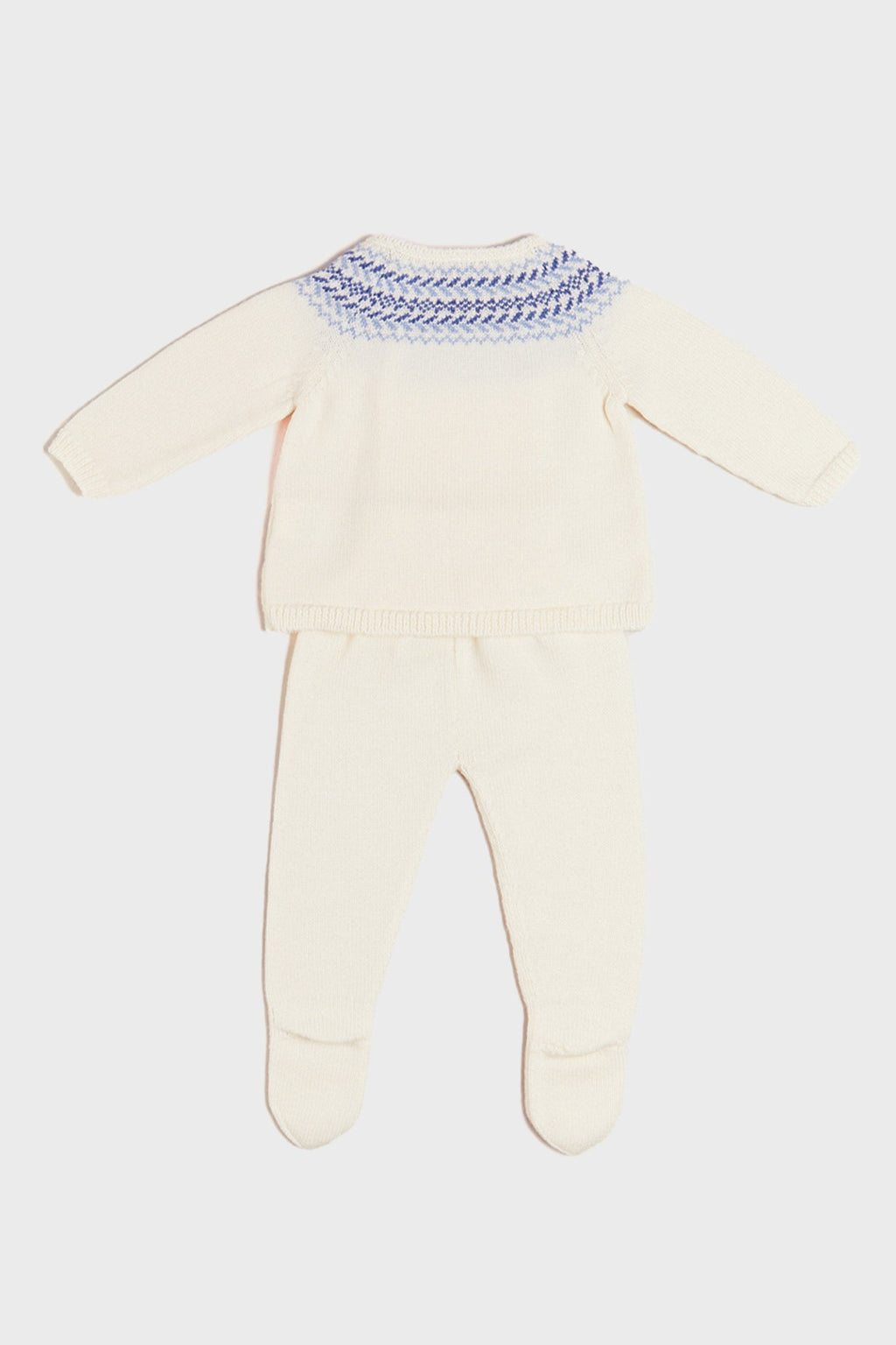 Fair Isle Knitted Set in Cream