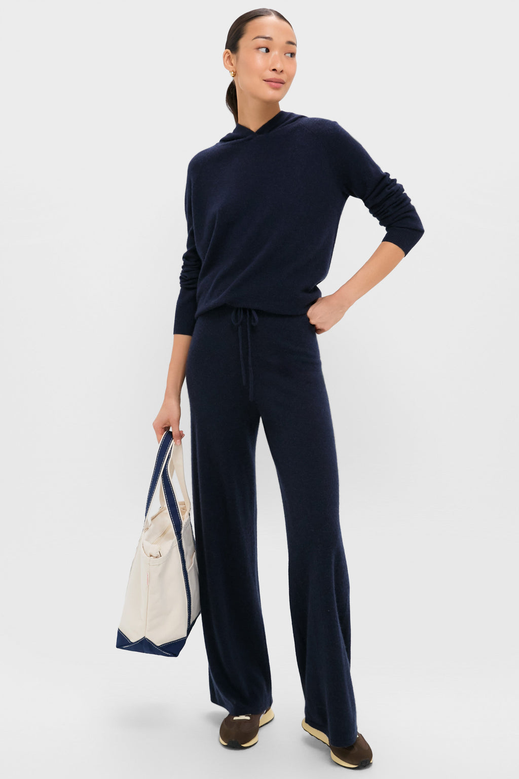 Navy Cashmere Jane Hoodie