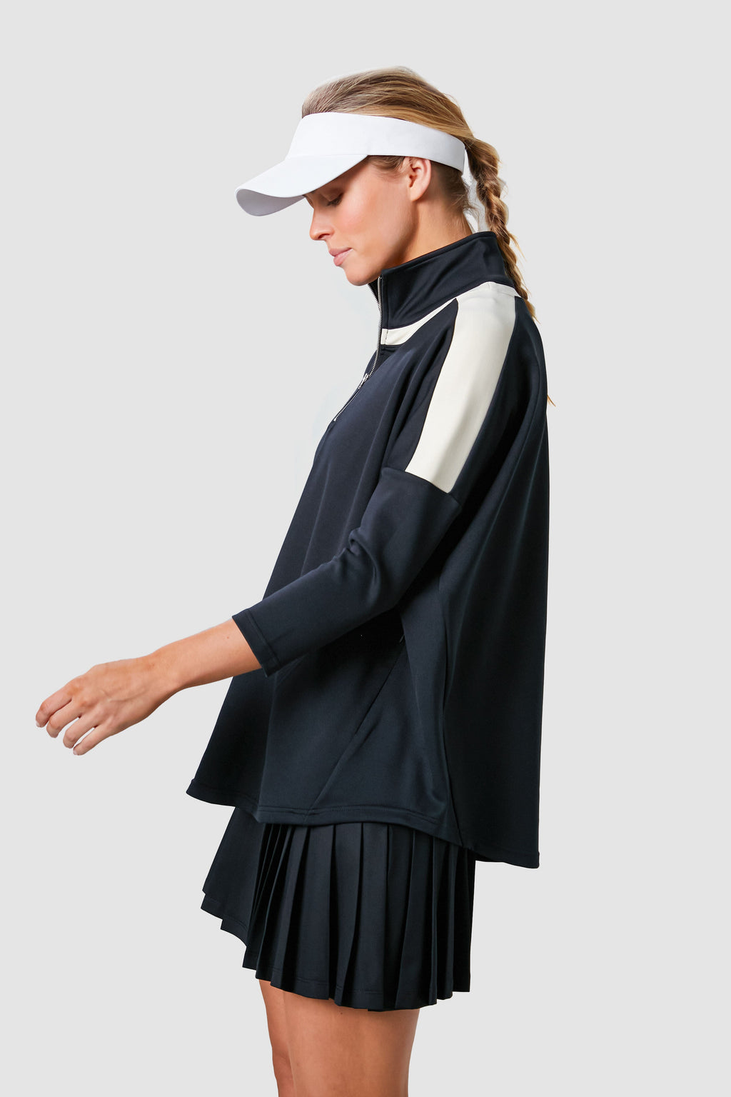 Black and Ivory Amelie Quarter Zip