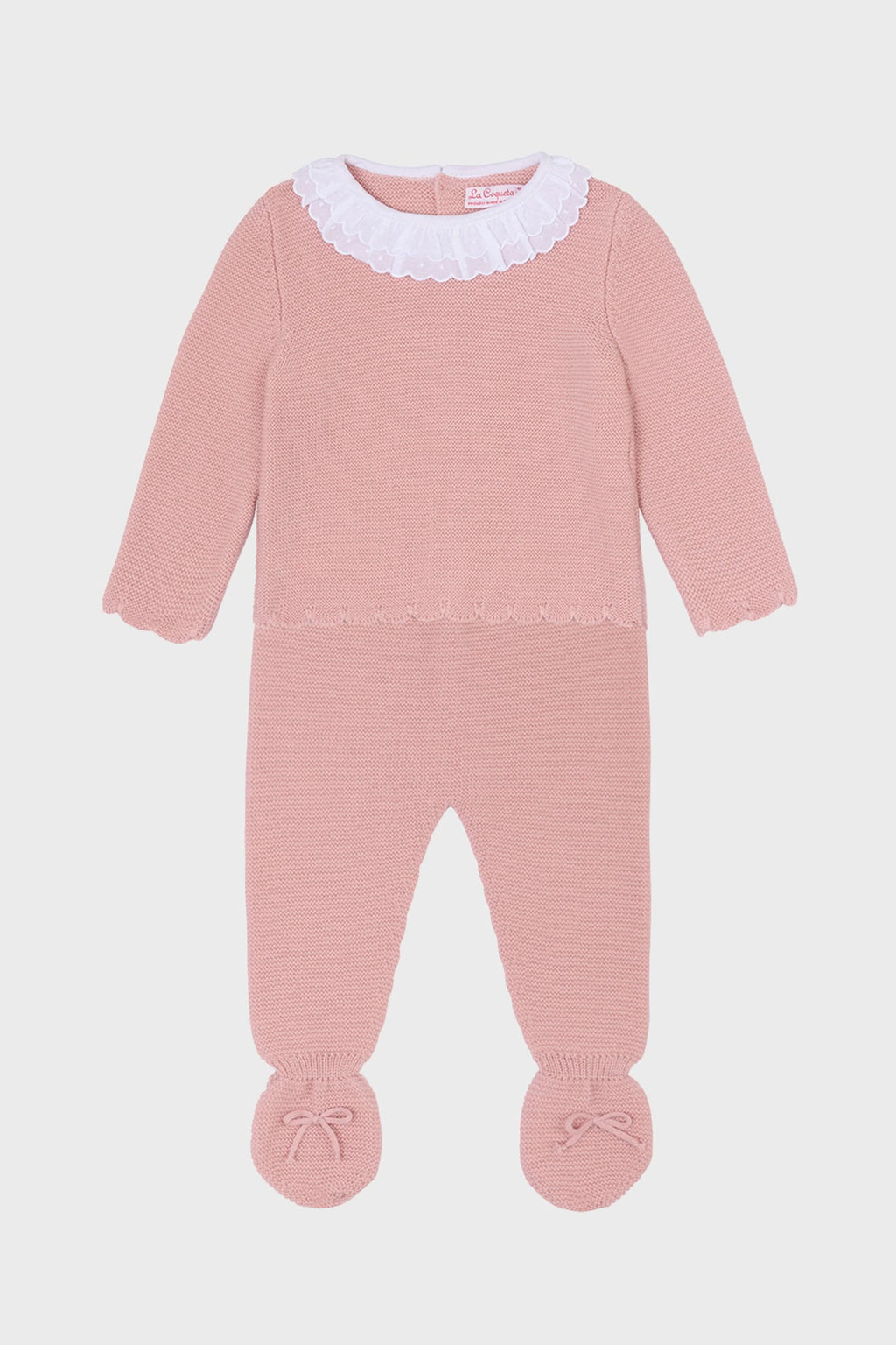 Pink Amaya Merino Baby Knitted Set