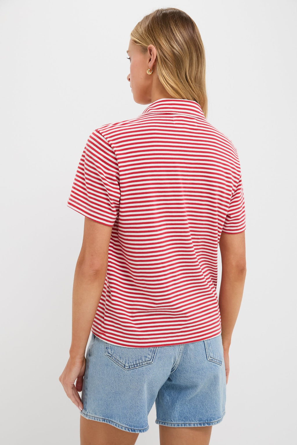 Sun Cherry Stripe The Lacrosse Polo