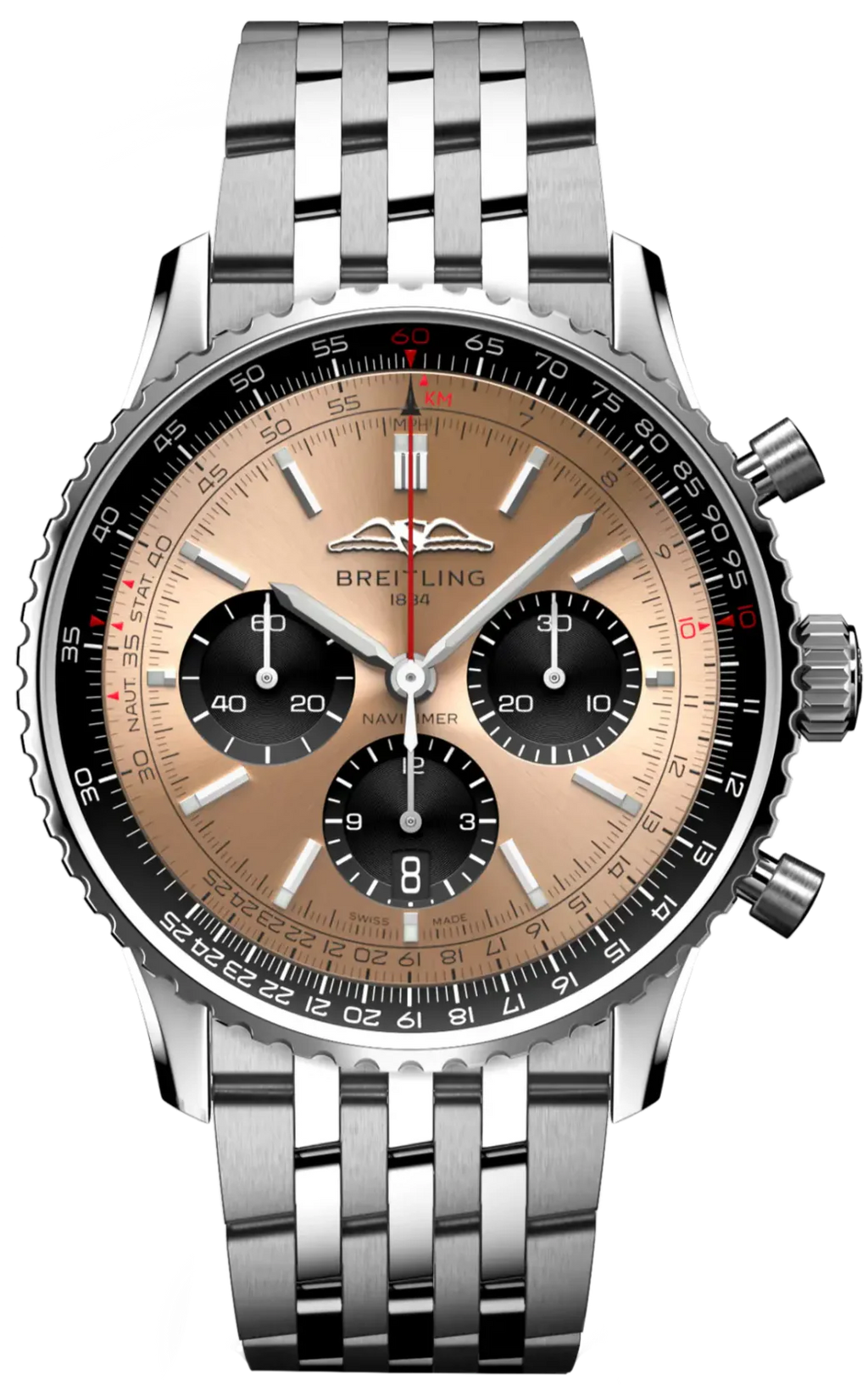 Breitling Navitimer Chronograph Stainless Steel Men's Watch AB0138241K1A1
