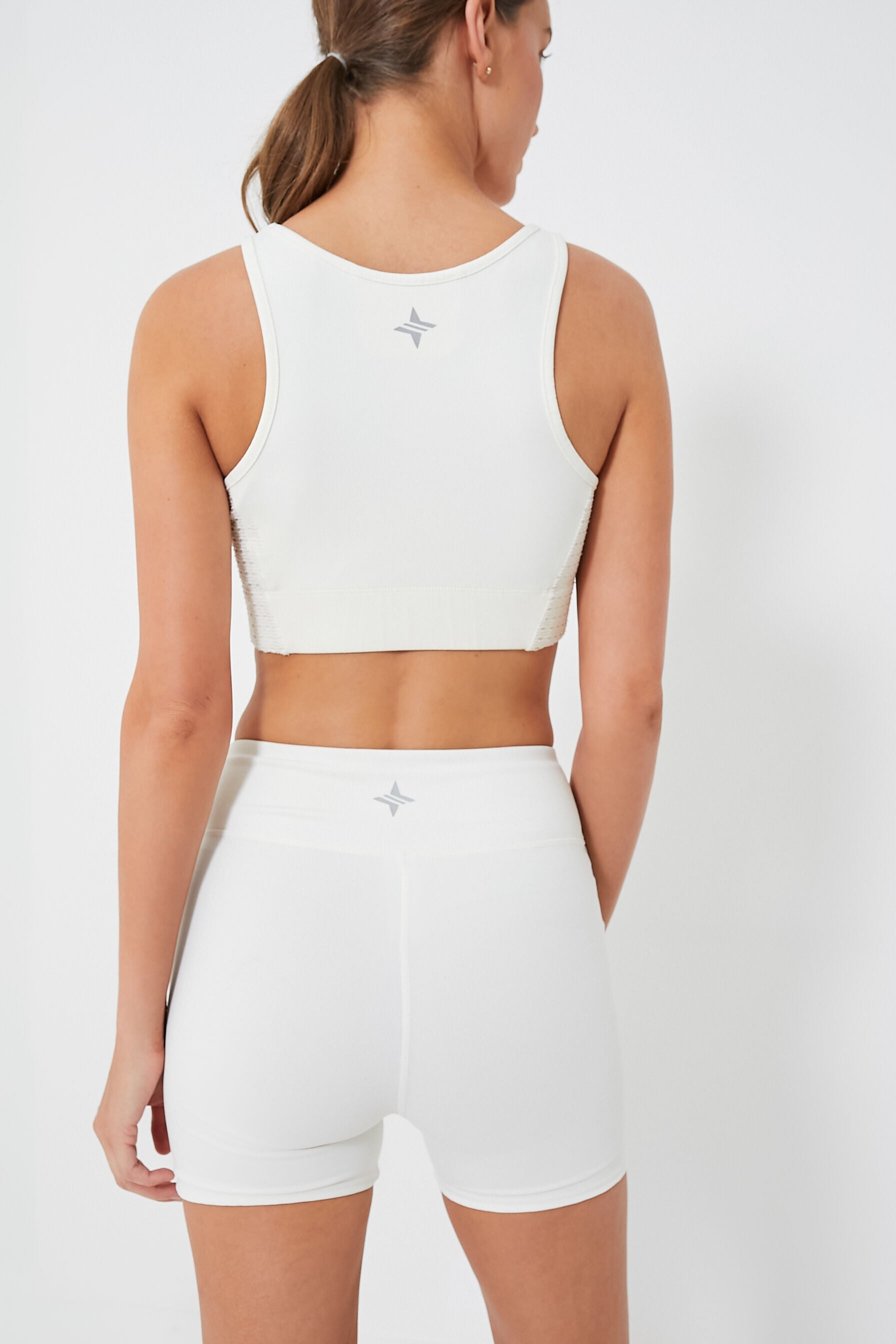 White Cane Jean Sports Bra