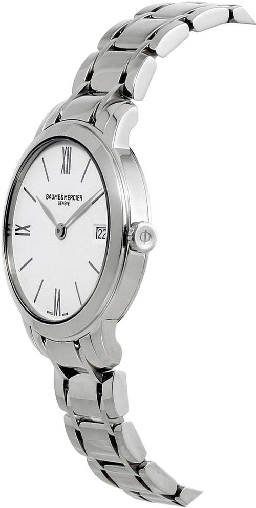 Baume & Mercier Classima White Dial 36.5mm Steel Women's Watch 10356