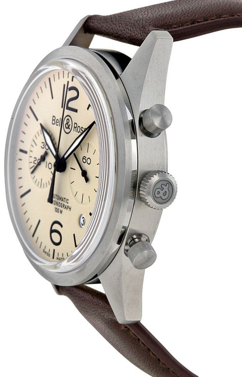 Bell & Ross Vintage Original Chronograph Men's Watch BRV126-BEI-ST/SCA