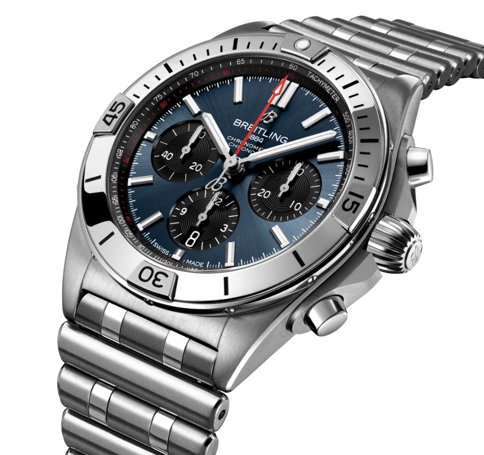 Breitling Chronomat B01 42 Blue Dial Men's Sport Watch AB0134101C1A1