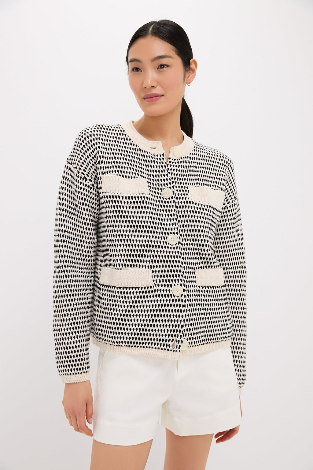 Birch Multi Stitch Tidewell Textured Knit Jacket