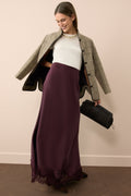 Winetasting Satin Mischa Slip Skirt