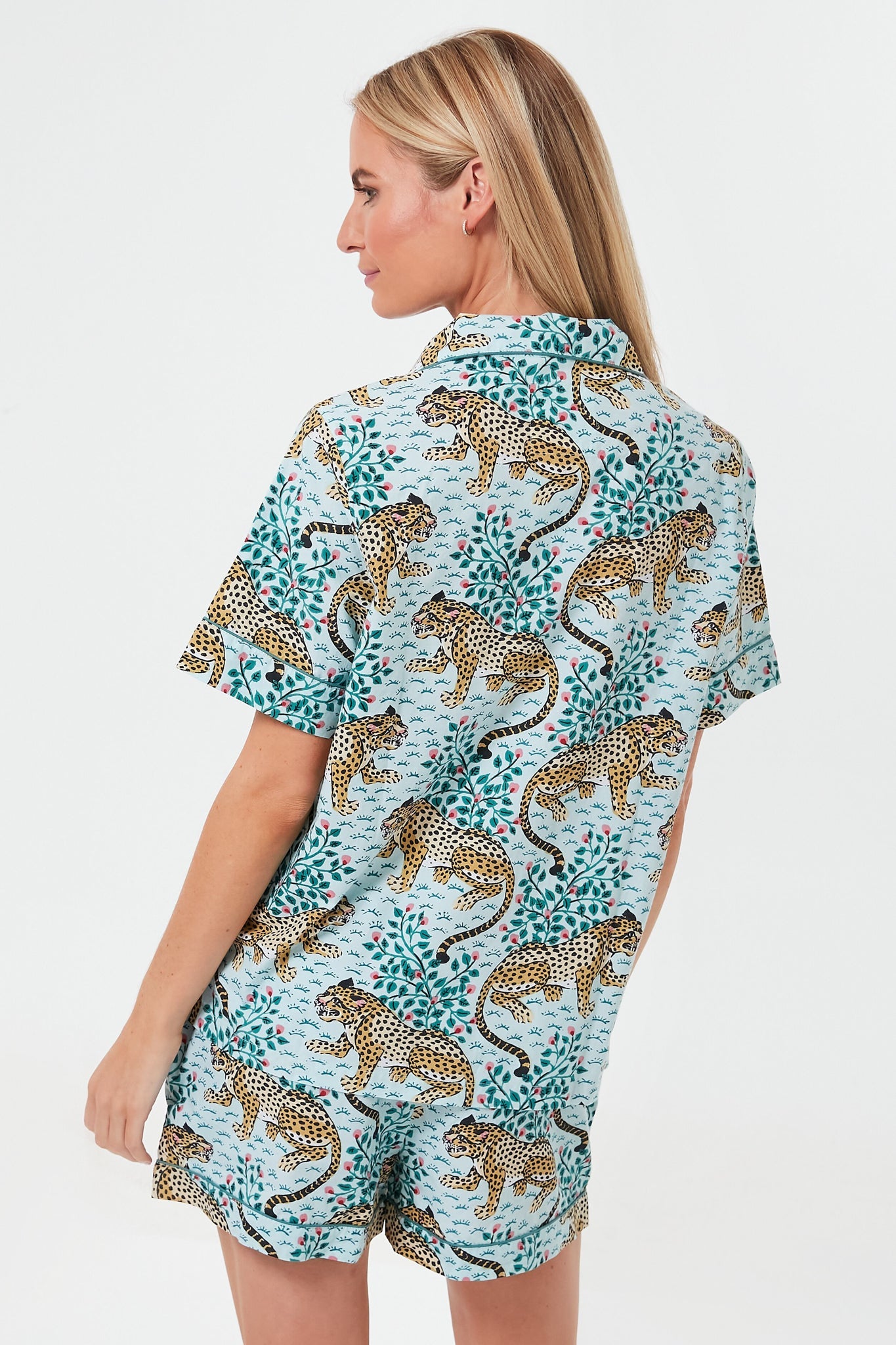 Mint Bagheera Leopard Short PJ Set