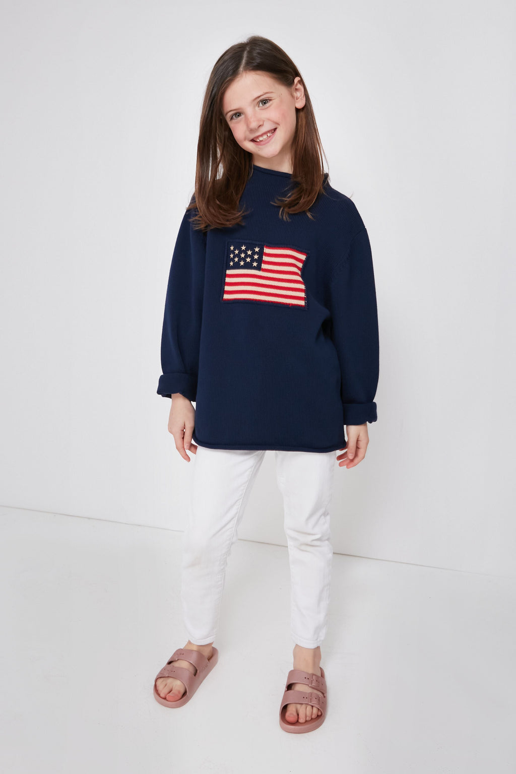 Kid's Navy Americana Sweater