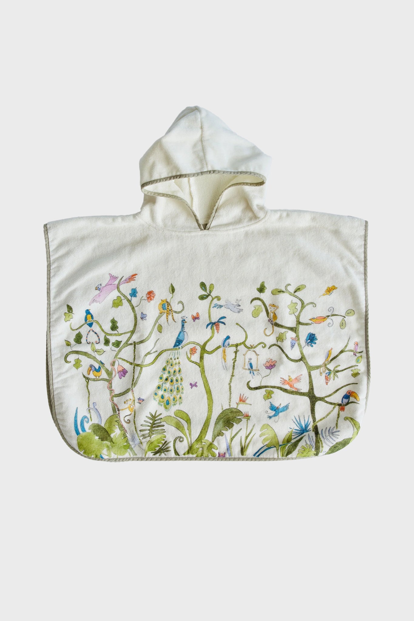 Tropical Chinoiserie Swim Poncho