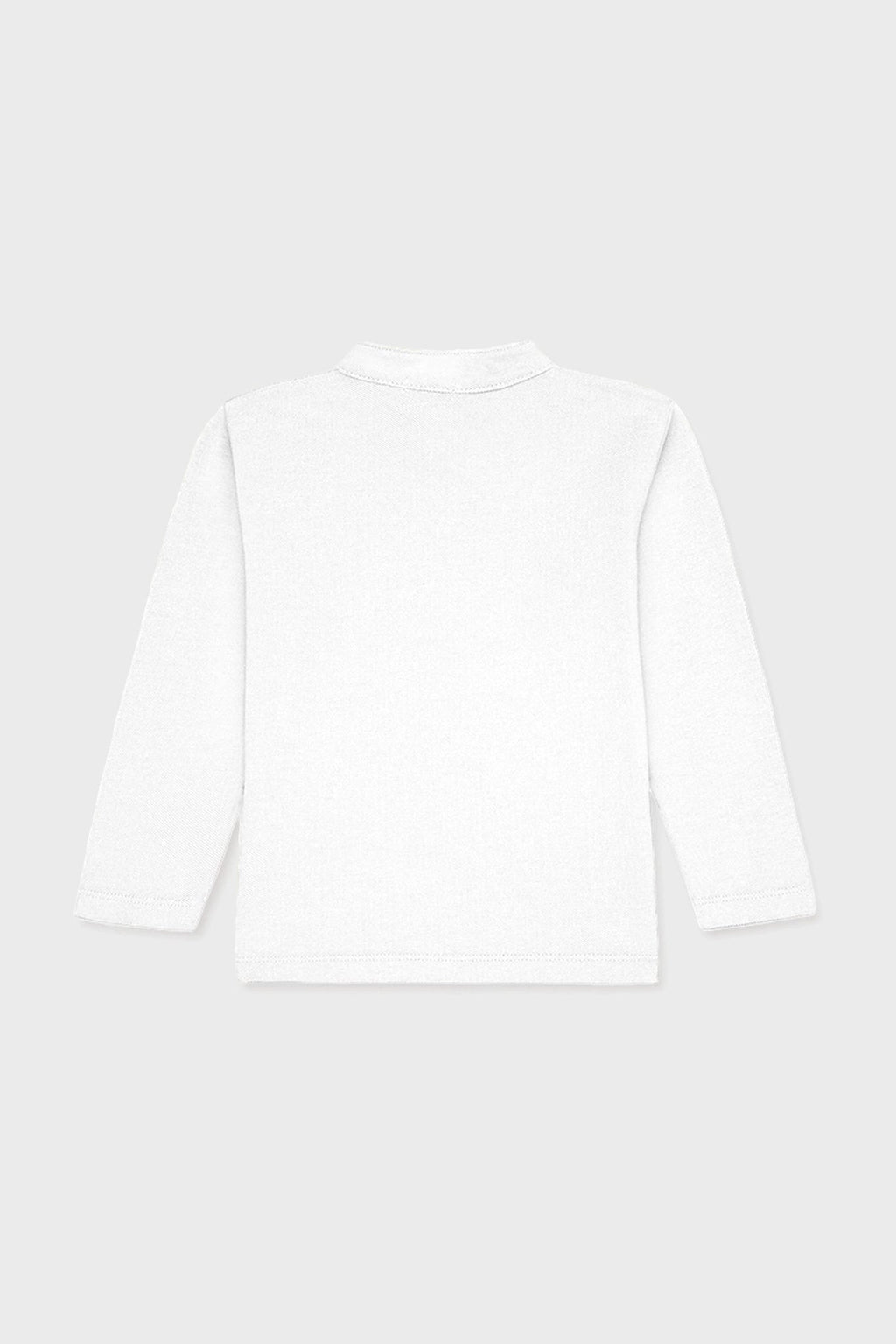 White Alcomo Long Sleeve Boy Polo