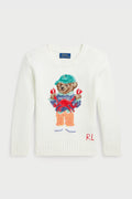 Little Boys Long-Sleeve Cotton Novelty Crab Bear Graphic Sweater