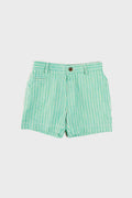 Cheyne Striped Pocket Detail Shorts in Green