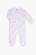 Pink Bears Trellace Zipper Footie