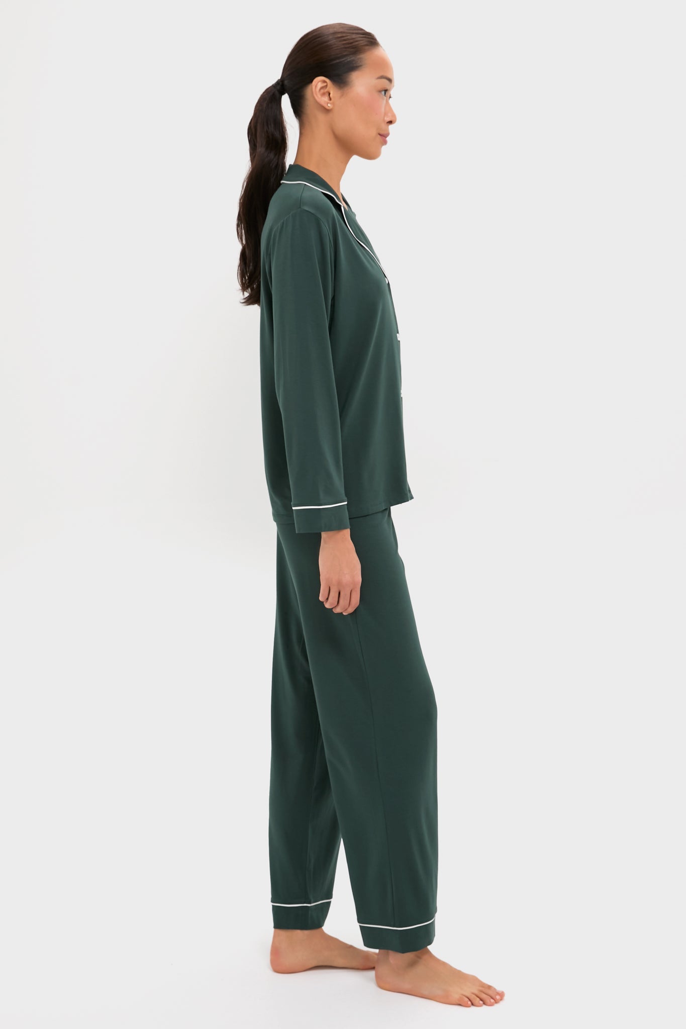 Pine and Ivory Gisele Long PJ Set
