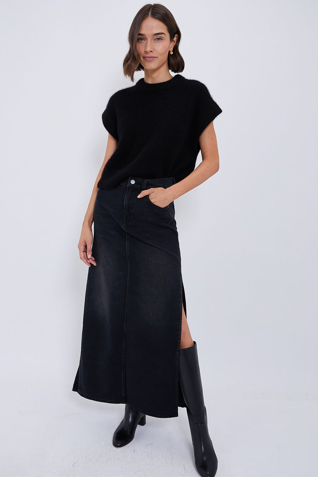 Black Softest Olivia Vest