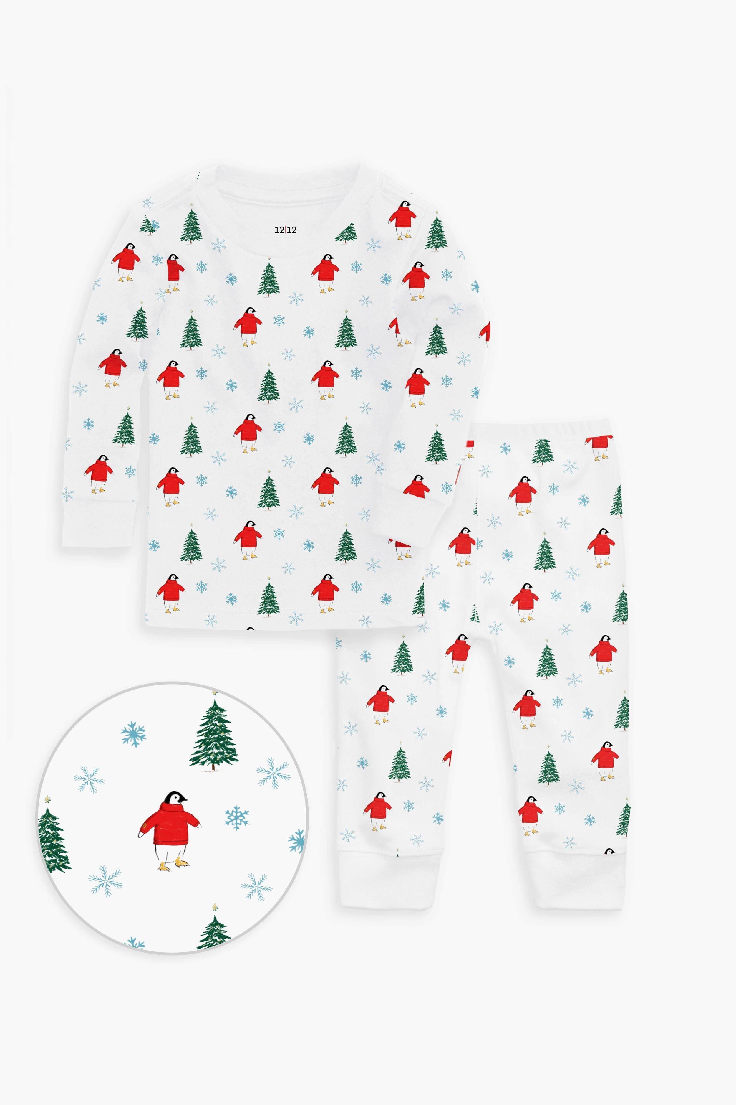 Penguin Wonderland Organic Long Sleeve Pajama Set