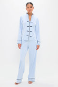 Light Blue Pima Cotton Wilford Women's Pajama Set
