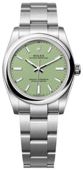 Rolex Oyster Perpetual 34 Pistachio Dial Women's Watch 124200-0006