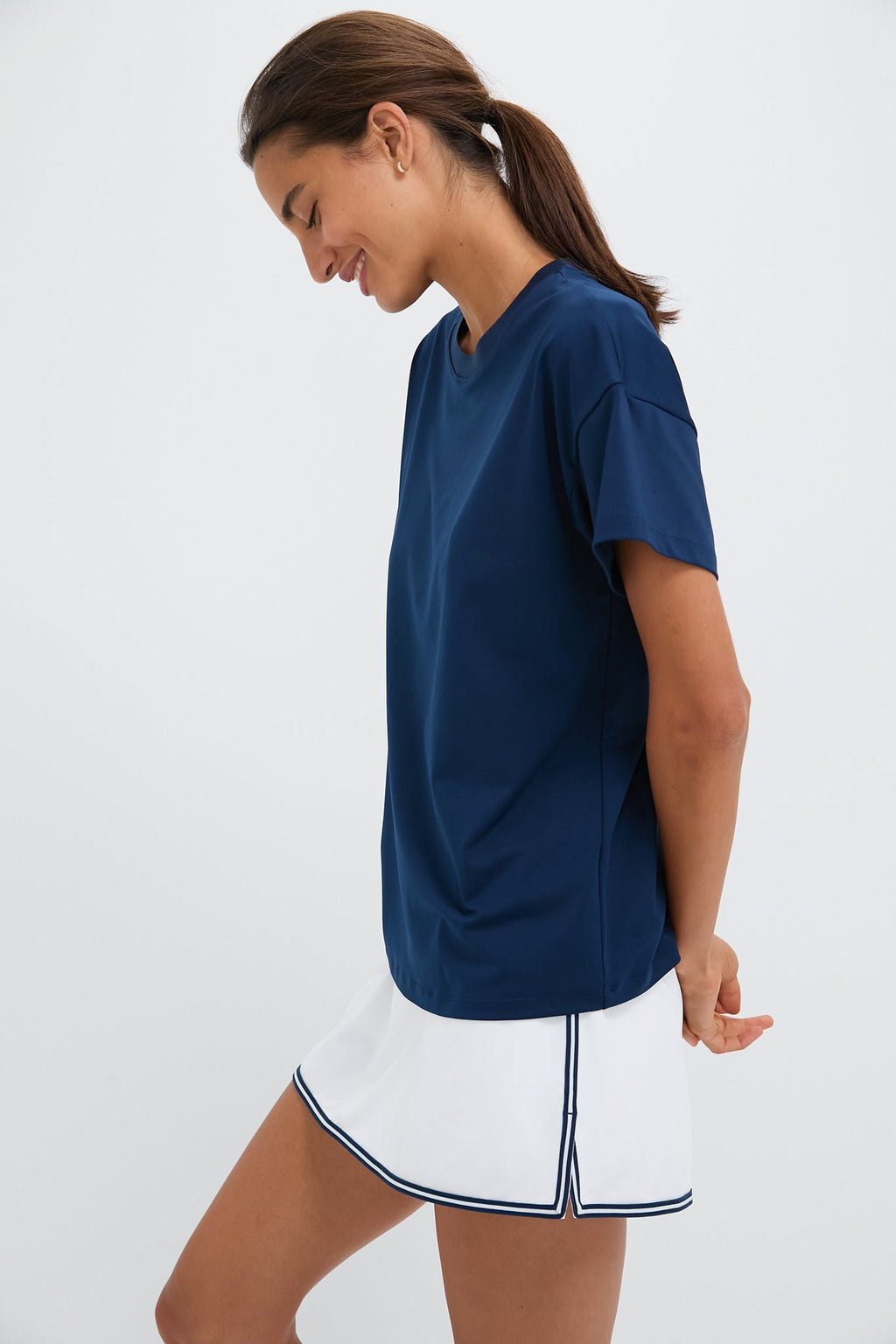 Navy Short Sleeve Performance Jersey Ryan Boyfriend Tee
