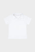 White French Terry Polo Shirt
