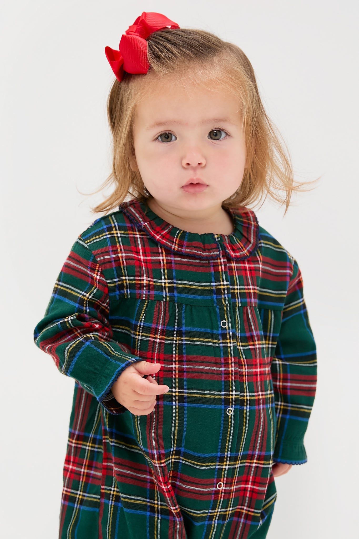 Infant Brushed Twill Madeline Romper