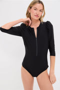 Caviar Sculpting Puff Sleeve One Piece