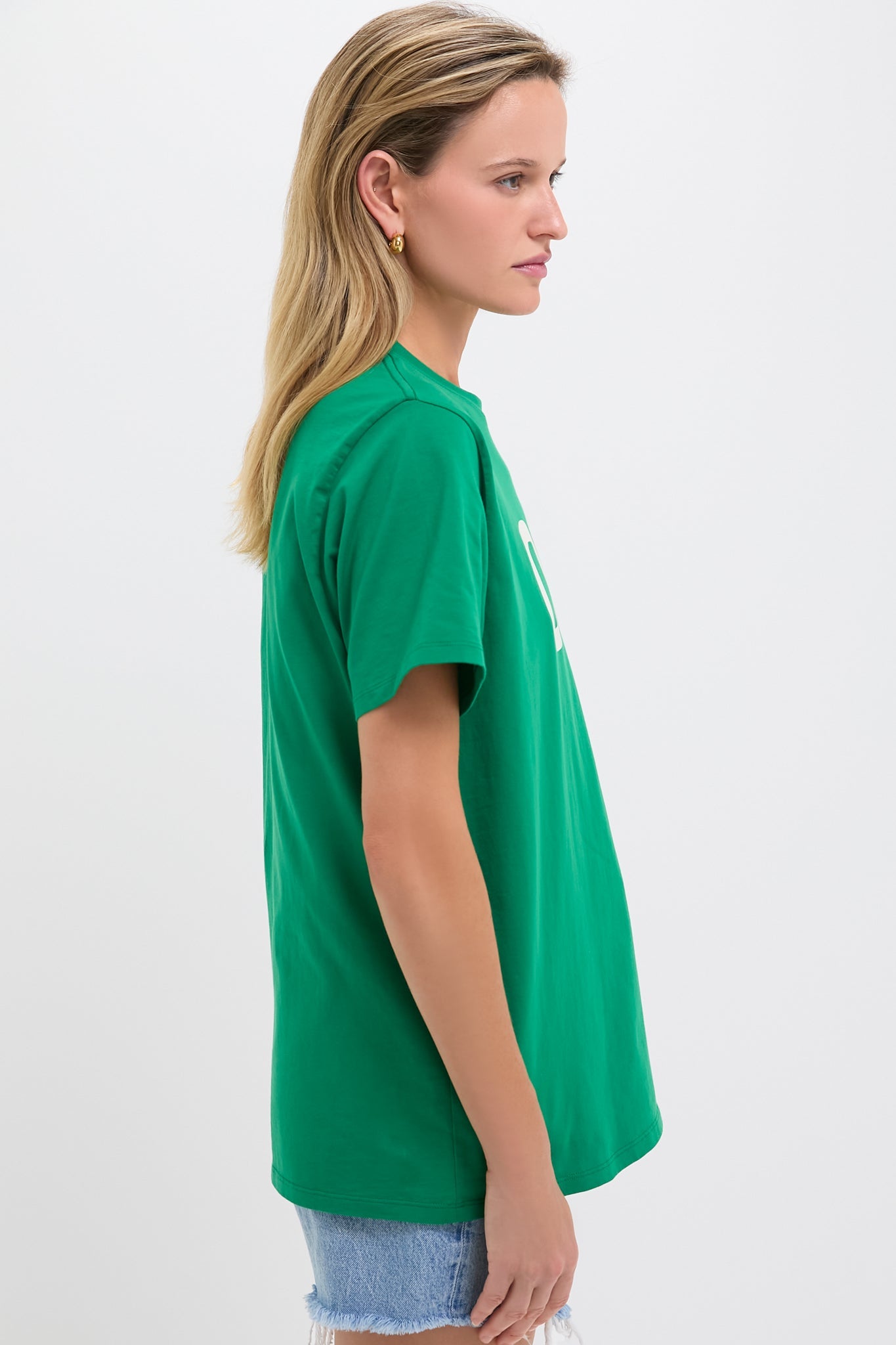 Green Apple with Printed Cream Oui Original Tee