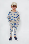 French Terry Dinos Raglan Sweatshirt and Jogger Set