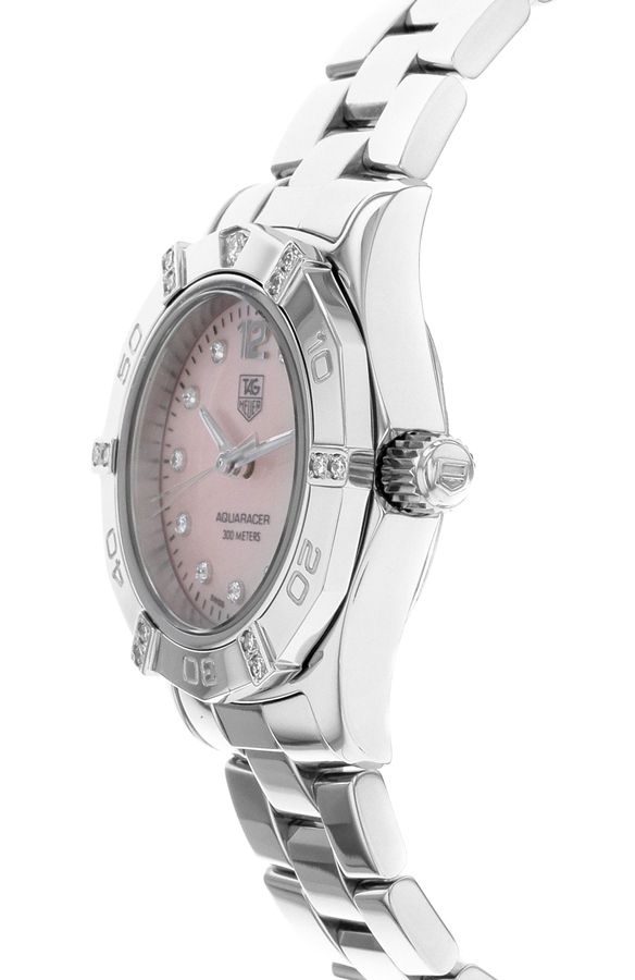 Tag Heuer Aquaracer Pink Pearl & Diamond Dial Ladies Watch WAF141H.BA0824