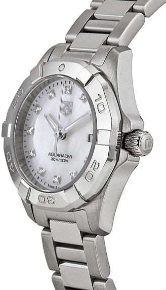 Tag Heuer Aquaracer White Pearl Diamond Ladies Watch WAY1413.BA0920