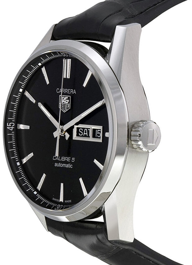 Tag Heuer Carrera Black Leather 41mm Men's Watch WAR201A.FC6266