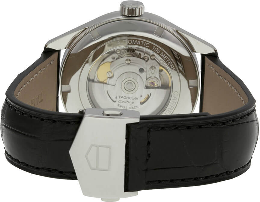 Tag Heuer Carrera Black Leather 41mm Men's Watch WAR201A.FC6266