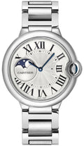 Cartier Ballon Bleu Silver Dial Moon Phase Midsize Watch WSBB0050