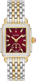 Michele Deco Mid Steel & 18k Yellow Gold Women's Watch MWW06V000130