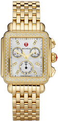 Michele Deco Pearl Gold Diamonds Women's Watch MWW06P000100