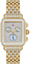 Michele Deco 18k Gold Diamond Pave Women's Watch MWW06P000299