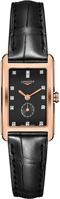 Longines DolceVita Black Dial Rose Gold Women's Watch L5.512.8.57.0