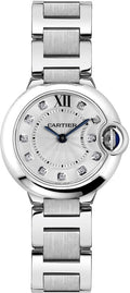 Cartier Ballon Bleu Silver & Diamond Dial Women's Watch WE902073