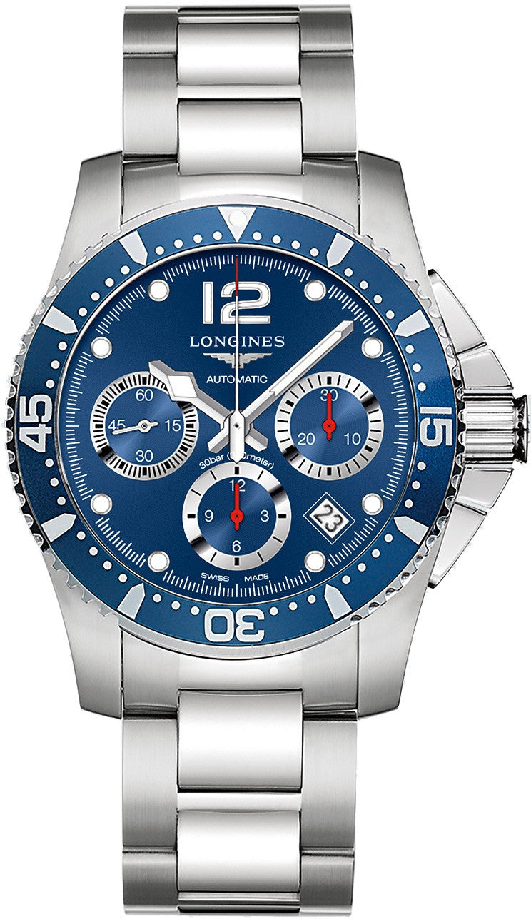 Longines HydroConquest Blue Men's Diving Watch L3.744.4.96.6