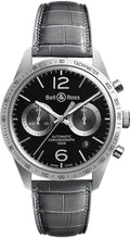 Bell & Ross Vintage Grey Leather Strap Men's Watch BRV126-BS-ST/SCR2