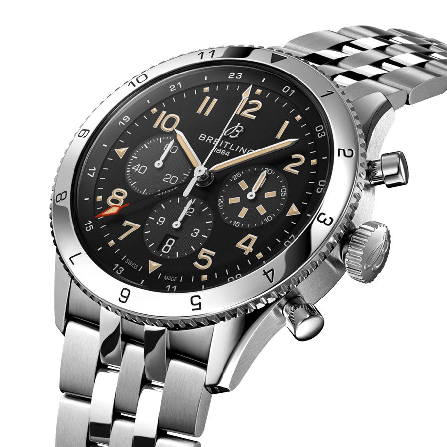 Breitling Aviator Super AVI B04 P-51 Mustang Steel Men's Watch AB04453A1B1A1
