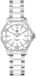 Tag Heuer Aquaracer White Dial Diamond Steel Ladies Watch WAY131H.BA0914