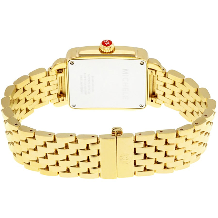 Michele Deco Mid Gold Diamond Stainless Steel Women's Watch MWW06V000124