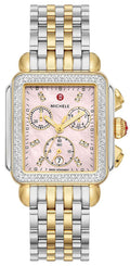 Michele Deco 18k Yellow Gold & Stainless Steel Women's Watch MWW06A000796