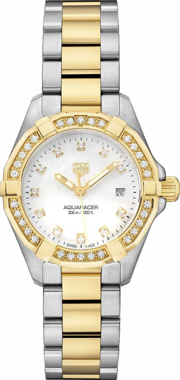 Tag Heuer Aquaracer Diamond & Gold Ladies Luxury Watch WBD1423.BB0321