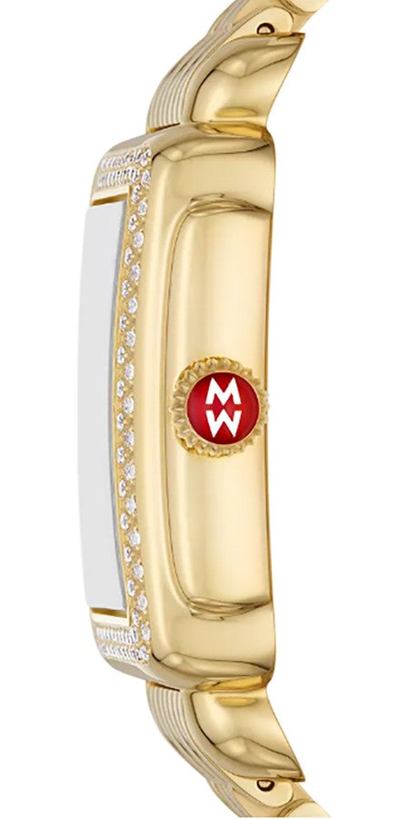 Michele Deco Mid Gold Diamond Stainless Steel Women's Watch MWW06V000124